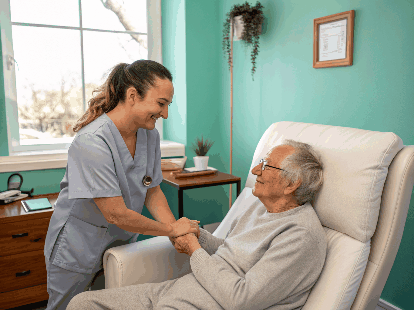 A compassionate consultation between our physician and a local resident